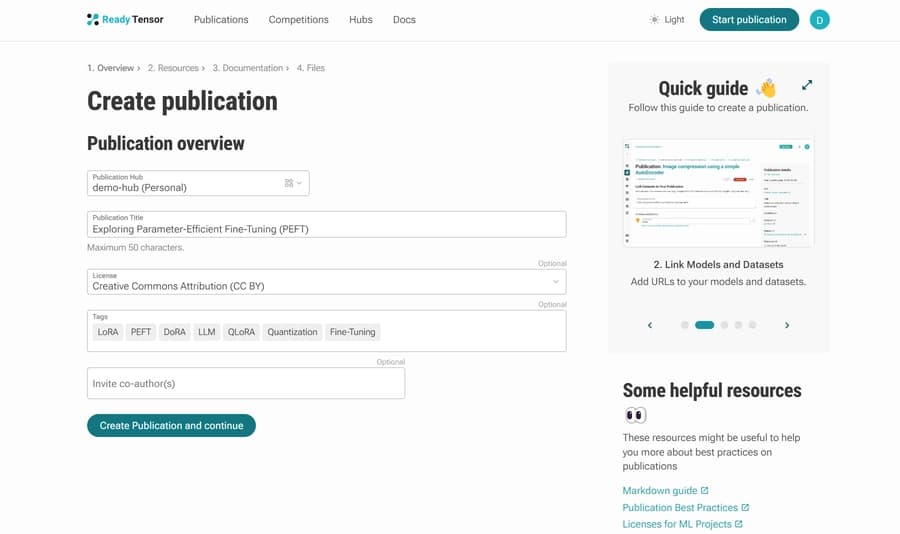 Start Your Publication: 